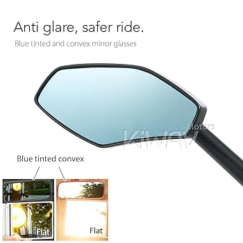 Amazon | KiWAV メデューサ バイクミラー アルミ製 黒 10mm 1.25